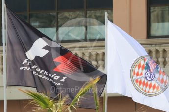 World © Octane Photographic Ltd. Formula 1 - Monaco Grand Prix - Practice 1. Formula 1 flags. Monte Carlo, Monaco. Wednesday 24th May 2017. Digital Ref: 1830CB7D6225