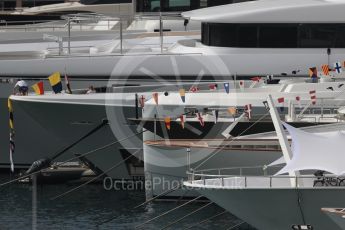 World © Octane Photographic Ltd. Formula 1 - Monaco Grand Prix - Practice 1. Yachts. Monte Carlo, Monaco. Wednesday 24th May 2017. Digital Ref: 1830LB1D6095