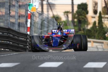 World © Octane Photographic Ltd. Formula 1 - Monaco Grand Prix - Practice 1. Carlos Sainz - Scuderia Toro Rosso STR12. Monte Carlo, Monaco. Wednesday 24th May 2017. Digital Ref: 1830LB1D6101