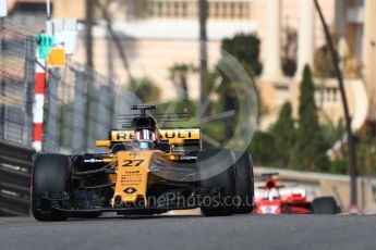 World © Octane Photographic Ltd. Formula 1 - Monaco Grand Prix - Practice 1. Nico Hulkenberg - Renault Sport F1 Team R.S.17. Monte Carlo, Monaco. Wednesday 24th May 2017. Digital Ref: 1830LB1D6112