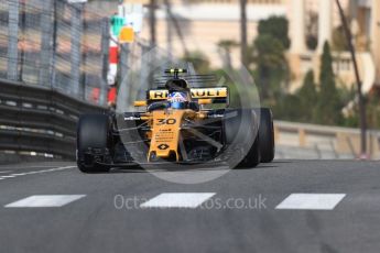 World © Octane Photographic Ltd. Formula 1 - Monaco Grand Prix - Practice 1. Jolyon Palmer - Renault Sport F1 Team R.S.17. Monte Carlo, Monaco. Wednesday 24th May 2017. Digital Ref: 1830LB1D6139