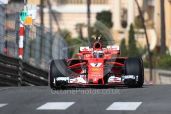 World © Octane Photographic Ltd. Formula 1 - Monaco Grand Prix - Practice 1. Kimi Raikkonen - Scuderia Ferrari SF70H. Monte Carlo, Monaco. Wednesday 24th May 2017. Digital Ref: 1830LB1D6153