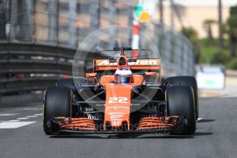 World © Octane Photographic Ltd. Formula 1 - Monaco Grand Prix - Practice 1. Jenson Button - McLaren Honda MCL32. Monte Carlo, Monaco. Wednesday 24th May 2017. Digital Ref: 1830LB1D6163