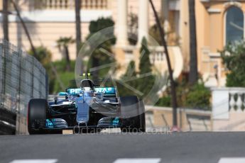 World © Octane Photographic Ltd. Formula 1 - Monaco Grand Prix - Practice 1. Valtteri Bottas - Mercedes AMG Petronas F1 W08 EQ Energy+. Monte Carlo, Monaco. Wednesday 24th May 2017. Digital Ref: 1830LB1D6168