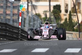 World © Octane Photographic Ltd. Formula 1 - Monaco Grand Prix - Practice 1. Sergio Perez - Sahara Force India VJM10. Monte Carlo, Monaco. Wednesday 24th May 2017. Digital Ref: 1830LB1D6192