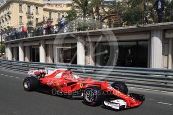 World © Octane Photographic Ltd. Formula 1 - Monaco Grand Prix - Practice 1. Sebastian Vettel - Scuderia Ferrari SF70H. Monte Carlo, Monaco. Wednesday 24th May 2017. Digital Ref: 1830LB1D6385