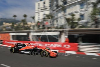 World © Octane Photographic Ltd. Formula 1 - Monaco Grand Prix - Practice 1. Jenson Button - McLaren Honda MCL32. Monte Carlo, Monaco. Wednesday 24th May 2017. Digital Ref: 1830LB1D6462