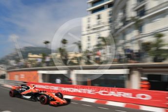 World © Octane Photographic Ltd. Formula 1 - Monaco Grand Prix - Practice 1. Stoffel Vandoorne - McLaren Honda MCL32. Monte Carlo, Monaco. Wednesday 24th May 2017. Digital Ref: 1830LB1D6525