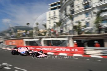 World © Octane Photographic Ltd. Formula 1 - Monaco Grand Prix - Practice 1. Sergio Perez - Sahara Force India VJM10. Monte Carlo, Monaco. Wednesday 24th May 2017. Digital Ref: 1830LB1D6550