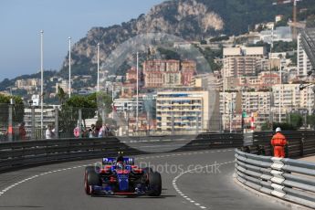 World © Octane Photographic Ltd. Formula 1 - Monaco Grand Prix - Practice 1. Carlos Sainz - Scuderia Toro Rosso STR12. Monte Carlo, Monaco. Wednesday 24th May 2017. Digital Ref: 1830LB1D6658