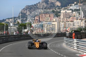 World © Octane Photographic Ltd. Formula 1 - Monaco Grand Prix - Practice 1. Jolyon Palmer - Renault Sport F1 Team R.S.17. Monte Carlo, Monaco. Wednesday 24th May 2017. Digital Ref: 1830LB1D6666