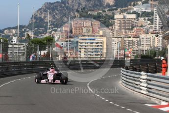 World © Octane Photographic Ltd. Formula 1 - Monaco Grand Prix - Practice 1. Esteban Ocon - Sahara Force India VJM10. Monte Carlo, Monaco. Wednesday 24th May 2017. Digital Ref: 1830LB1D6710
