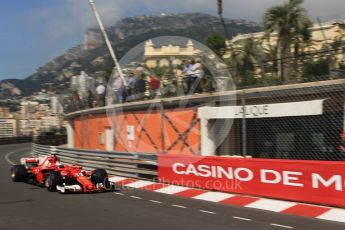 World © Octane Photographic Ltd. Formula 1 - Monaco Grand Prix - Practice 1. Sebastian Vettel - Scuderia Ferrari SF70H. Monte Carlo, Monaco. Wednesday 24th May 2017. Digital Ref: 1830LB1L9321