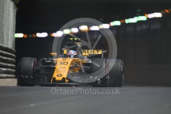 World © Octane Photographic Ltd. Formula 1 - Monaco Grand Prix - Practice 2. Jolyon Palmer - Renault Sport F1 Team R.S.17. Monte Carlo, Monaco. Wednesday 24th May 2017. Digital Ref: 1832CB1L9386