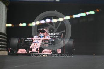 World © Octane Photographic Ltd. Formula 1 - Monaco Grand Prix - Practice 2. Sergio Perez - Sahara Force India VJM10. Monte Carlo, Monaco. Wednesday 24th May 2017. Digital Ref: 1832CB1L9423