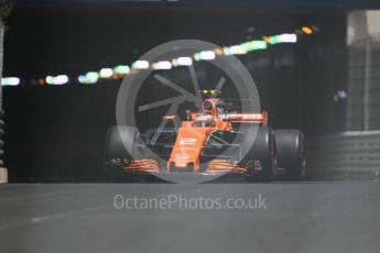 World © Octane Photographic Ltd. Formula 1 - Monaco Grand Prix - Practice 2. Stoffel Vandoorne - McLaren Honda MCL32. Monte Carlo, Monaco. Wednesday 24th May 2017. Digital Ref: 1832CB1L9484