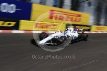 World © Octane Photographic Ltd. Formula 1 - Monaco Grand Prix - Practice 2. Lance Stroll - Williams Martini Racing FW40. Monte Carlo, Monaco. Wednesday 24th May 2017. Digital Ref: 1832CB2D0134