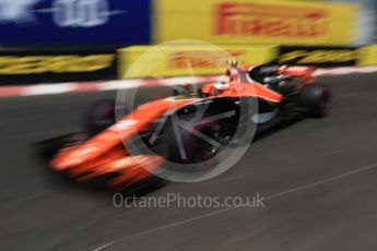 World © Octane Photographic Ltd. Formula 1 - Monaco Grand Prix - Practice 2. Stoffel Vandoorne - McLaren Honda MCL32. Monte Carlo, Monaco. Wednesday 24th May 2017. Digital Ref: 1832CB2D0163