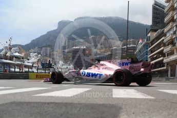 World © Octane Photographic Ltd. Formula 1 - Monaco Grand Prix - Practice 2. Sergio Perez - Sahara Force India VJM10. Monte Carlo, Monaco. Wednesday 24th May 2017. Digital Ref: 1832CB2D0207
