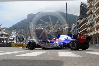World © Octane Photographic Ltd. Formula 1 - Monaco Grand Prix - Practice 2. Carlos Sainz - Scuderia Toro Rosso STR12. Monte Carlo, Monaco. Wednesday 24th May 2017. Digital Ref: 1832CB2D0213