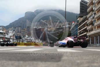 World © Octane Photographic Ltd. Formula 1 - Monaco Grand Prix - Practice 2. Sergio Perez - Sahara Force India VJM10. Monte Carlo, Monaco. Wednesday 24th May 2017. Digital Ref: 1832CB2D0226