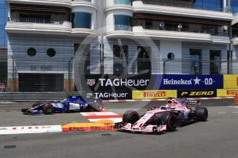 World © Octane Photographic Ltd. Formula 1 - Monaco Grand Prix - Practice 2. Sergio Perez - Sahara Force India VJM10. Monte Carlo, Monaco. Wednesday 24th May 2017. Digital Ref: 1832CB2D0230