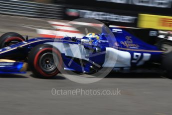 World © Octane Photographic Ltd. Formula 1 - Monaco Grand Prix - Practice 2. Marcus Ericsson – Sauber F1 Team C36. Monte Carlo, Monaco. Wednesday 24th May 2017. Digital Ref: 1832CB2D0247