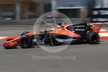 World © Octane Photographic Ltd. Formula 1 - Monaco Grand Prix - Practice 2. Jenson Button - McLaren Honda MCL32. Monte Carlo, Monaco. Wednesday 24th May 2017. Digital Ref: 1832CB2D0261