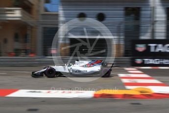 World © Octane Photographic Ltd. Formula 1 - Monaco Grand Prix - Practice 2. Felipe Massa - Williams Martini Racing FW40. Monte Carlo, Monaco. Wednesday 24th May 2017. Digital Ref: 1832CB2D0285