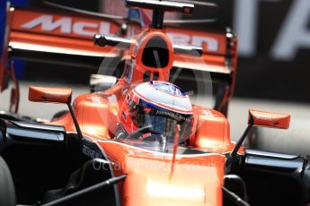 World © Octane Photographic Ltd. Formula 1 - Monaco Grand Prix - Practice 2. Jenson Button - McLaren Honda MCL32. Monte Carlo, Monaco. Wednesday 24th May 2017. Digital Ref: 1832LB1D7041