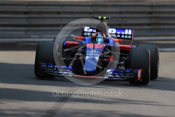 World © Octane Photographic Ltd. Formula 1 - Monaco Grand Prix - Practice 2. Carlos Sainz - Scuderia Toro Rosso STR12. Monte Carlo, Monaco. Wednesday 24th May 2017. Digital Ref: 1832LB1D7189
