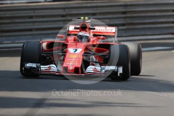 World © Octane Photographic Ltd. Formula 1 - Monaco Grand Prix - Practice 2. Kimi Raikkonen - Scuderia Ferrari SF70H. Monte Carlo, Monaco. Wednesday 24th May 2017. Digital Ref: 1832LB1D7217