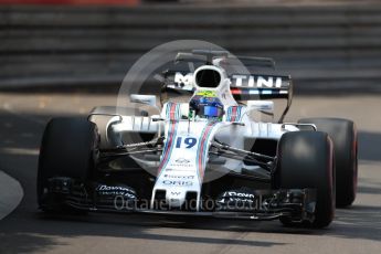 World © Octane Photographic Ltd. Formula 1 - Monaco Grand Prix - Practice 2. Felipe Massa - Williams Martini Racing FW40. Monte Carlo, Monaco. Wednesday 24th May 2017. Digital Ref: 1832LB1D7225