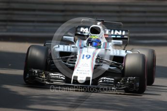 World © Octane Photographic Ltd. Formula 1 - Monaco Grand Prix - Practice 2. Felipe Massa - Williams Martini Racing FW40. Monte Carlo, Monaco. Wednesday 24th May 2017. Digital Ref: 1832LB1D7261