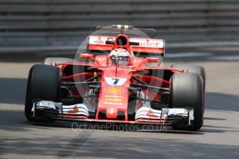 World © Octane Photographic Ltd. Formula 1 - Monaco Grand Prix - Practice 2. Kimi Raikkonen - Scuderia Ferrari SF70H. Monte Carlo, Monaco. Wednesday 24th May 2017. Digital Ref: 1832LB1D7292