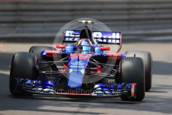 World © Octane Photographic Ltd. Formula 1 - Monaco Grand Prix - Practice 2. Carlos Sainz - Scuderia Toro Rosso STR12. Monte Carlo, Monaco. Wednesday 24th May 2017. Digital Ref: 1832LB1D7301