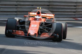 World © Octane Photographic Ltd. Formula 1 - Monaco Grand Prix - Practice 2. Stoffel Vandoorne - McLaren Honda MCL32. Monte Carlo, Monaco. Wednesday 24th May 2017. Digital Ref: 1832LB1D7447
