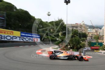 World © Octane Photographic Ltd. Formula 1 - Monaco Grand Prix - Practice 2. Stoffel Vandoorne - McLaren Honda MCL32. Monte Carlo, Monaco. Wednesday 24th May 2017. Digital Ref: 1832LB5D0290