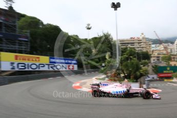 World © Octane Photographic Ltd. Formula 1 - Monaco Grand Prix - Practice 2. Esteban Ocon - Sahara Force India VJM10. Monte Carlo, Monaco. Wednesday 24th May 2017. Digital Ref: 1832LB5D0307