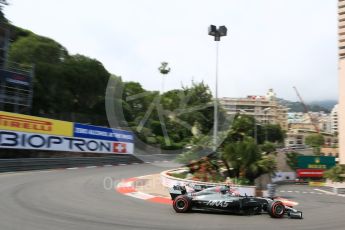 World © Octane Photographic Ltd. Formula 1 - Monaco Grand Prix - Practice 2. Romain Grosjean - Haas F1 Team VF-17. Monte Carlo, Monaco. Wednesday 24th May 2017. Digital Ref: 1832LB5D0324