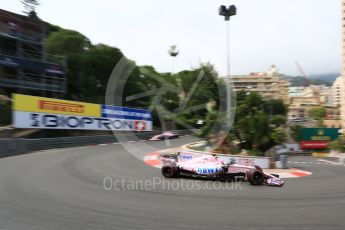World © Octane Photographic Ltd. Formula 1 - Monaco Grand Prix - Practice 2. Esteban Ocon - Sahara Force India VJM10. Monte Carlo, Monaco. Wednesday 24th May 2017. Digital Ref: 1832LB5D0396