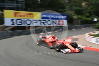 World © Octane Photographic Ltd. Formula 1 - Monaco Grand Prix - Practice 2. Kimi Raikkonen - Scuderia Ferrari SF70H. Monte Carlo, Monaco. Wednesday 24th May 2017. Digital Ref: 1832LB5D0461