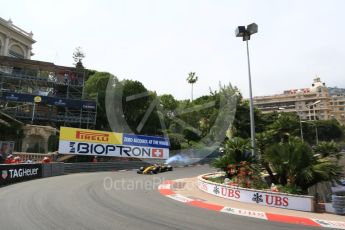 World © Octane Photographic Ltd. Formula 1 - Monaco Grand Prix - Practice 2. Jolyon Palmer - Renault Sport F1 Team R.S.17. Monte Carlo, Monaco. Wednesday 24th May 2017. Digital Ref: 1832LB5D0575