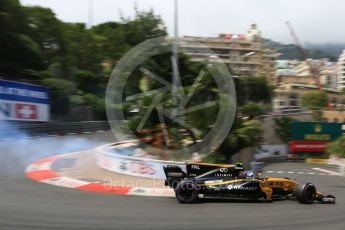 World © Octane Photographic Ltd. Formula 1 - Monaco Grand Prix - Practice 2. Jolyon Palmer - Renault Sport F1 Team R.S.17. Monte Carlo, Monaco. Wednesday 24th May 2017. Digital Ref: 1832LB5D0584