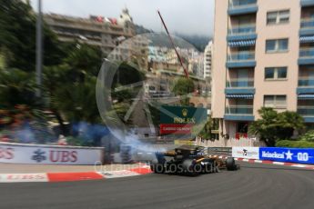 World © Octane Photographic Ltd. Formula 1 - Monaco Grand Prix - Practice 2. Jolyon Palmer - Renault Sport F1 Team R.S.17. Monte Carlo, Monaco. Wednesday 24th May 2017. Digital Ref: 1832LB5D0587