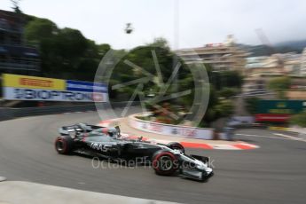 World © Octane Photographic Ltd. Formula 1 - Monaco Grand Prix - Practice 2. Romain Grosjean - Haas F1 Team VF-17. Monte Carlo, Monaco. Wednesday 24th May 2017. Digital Ref: 1832LB5D0630