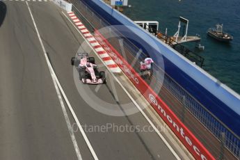 World © Octane Photographic Ltd. Formula 1 - Monaco Grand Prix - Practice 2. Sergio Perez - Sahara Force India VJM10. Monte Carlo, Monaco. Wednesday 24th May 2017. Digital Ref: 1832LB5D0967