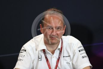 World © Octane Photographic Ltd. Formula 1 - Monaco Grand Prix – FIA Team Press Conference. Jonathan Neale – Chief Operating Officer at McLaren Technology Group. Monte Carlo, Monaco. Thursday 25th May 2017. Digital Ref: 1833LB1D7588