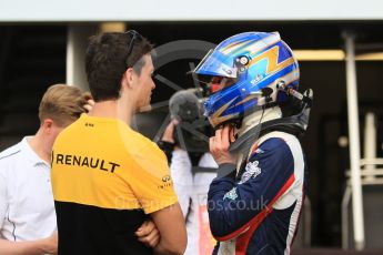 World © Octane Photographic Ltd. Formula 1 - Monaco Formula Renault Eurocup Qualifying. Will Palmer – R-ace GP with brother Jolyon Palmer - Renault Sport F1 Team . Monaco, Monte Carlo. Friday 26th May 2017. Digital Ref: