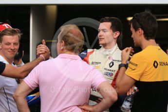 World © Octane Photographic Ltd. Formula 1 - Monaco Formula Renault Eurocup Qualifying. Will Palmer – R-ace GP with brother Jolyon Palmer - Renault Sport F1 Team and father Jonathan Palmer. Monaco, Monte Carlo. Friday 26th May 2017. Digital Ref: